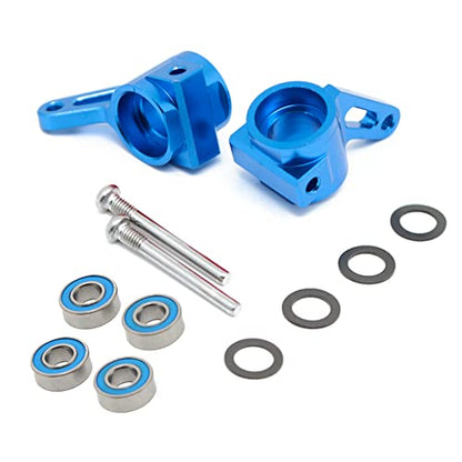 Alloy Steering BlocksRear Stub Axle Carriers for 2WD 1/10 Slash, Stampede, Rustler, Nitro Slash-Replaces Part of 3736 (Pair),Blue - style: Front Stub Axle-Blue