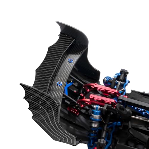 LRFHL 1/7 Carbon Fiber Tail Rear Wing for 1/7 ARRMA Limitless V2 F1, Blue | Adjustable Tail Rear Wing RC Upgrade Part - color: Blue Tail Wing