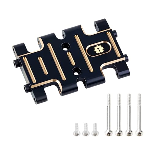 Brass Chassis Skid Plate 15g Weights for Axial AX24 XC-1 1/24 RC Crawler Car Upgrade Parts,Black Coating