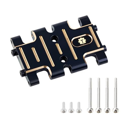 Brass Chassis Skid Plate 15g Weights for Axial AX24 XC-1 1/24 RC Crawler Car Upgrade Parts,Black Coating