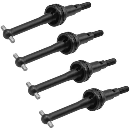 ShareGoo Steel CVD Drive Shaft Dogbone w/Hex Wheel Hubs Hex Adapter Compatible with MJX Hyper Go 14301 14302 1/14 RC Car (Black) - color: Black