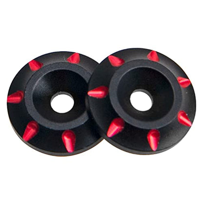 4Pack Vgoohobby 1/8 Universal Rear Wing Buttons Gasket Fixed Wing Spacers Compatible with Arrma Traxxas HPI HSP Redcat Axial Tamiya 1/8 RC Buggy Truck Racing Car (Red) - color: Red