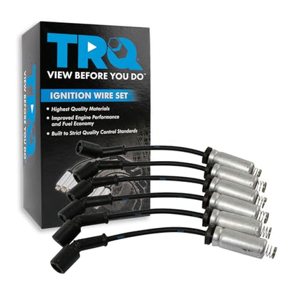 TRQ Ignition Spark Plug Wire Kit Set | For GMC Sierra Chevrolet Silverado Pickup Truck 4.3L V6 - style: IWA69114