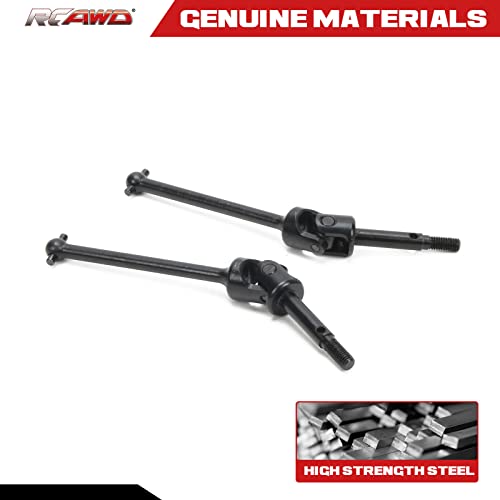 RCAWD Front Driveshaft Set U-Joint for 1/8 Losi LMT Upgrades, 4X4 Solid Axle Monster Truck #LOS04021, #LOS04022, Universal Drive Shafts Parts for #LOS242048 Black - color: Black