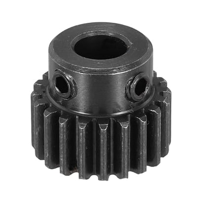 MECCANIXITY 1Pcs 1M 20T Steel Motor Pinion Gears, RC Motor Gears Fits 8mm Shaft Bore for RC Vehicles Truck Drift Remote Control Car Off-Road Crawler Parts, Black