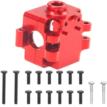 Aluminum Alloy Differential Gearbox Housing Cover Gear Box Shell Compatible with Wltoys 284131 K969 K989 P929 1/28 RC Car (Red) - color: Red