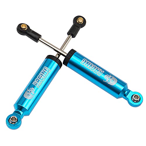 4Pcs Shock Absorber Damper Internal Spring 90mm Aluminum Alloy Shocks Compatible with Axial SCX10 90046 HSP HPI Traxxas TRX4 Redcat 1/10 RC Crawler Car (Blue) - color: Blue