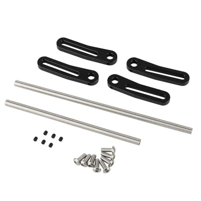 Metal Front Rear Modular Bumper Bull Bars for 1/10 RC Crawler Chassis LCG TRX4 TRX6 SCX10 Capra Dodge Power Wagon Upgrade Parts (Black) - color: Black
