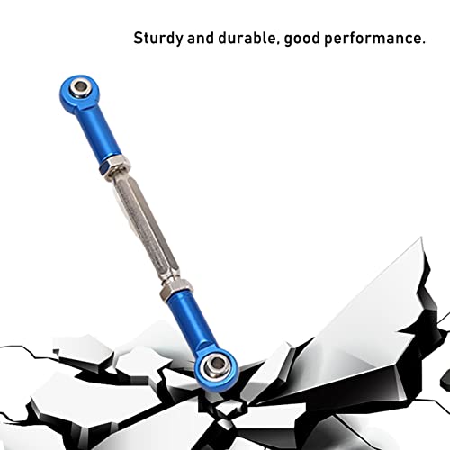 Drfeify 6Pcs Aluminum Alloy Adjustable Push Rods, Turnbuckle Rod Linkage Accessories with 5 Colors, for RC Car Series Upgrade (Blue) - color: Blue