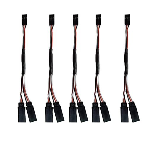 skrnrhrery Servo Y Adapter Cable, servo y Cable Male and Female Plug, 1 to 2 y servo Connector Cable for rc Plane and car servo y Connector 30 core Wire servo y Extension Cable(5Pcs30cm) - size: 30cm