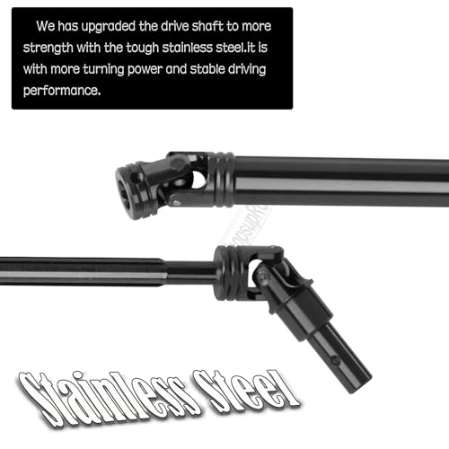 #45 Steel RC Drive Shaft Axles Upgrades Part for 1/10 Outcast 4S V2 BLX & Kraton 4S V2 BLX,4PCS Harden Front Rear CVD Driveshafts Hops up,Black (Only Fit V2)