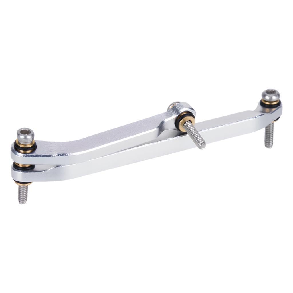 RC Steering Link Aluminum Alloy Steering Rod Linkage Remote Control Truck Replacement CNC Machined Part Suitable for SCX30 Model, Silver - color: Silver