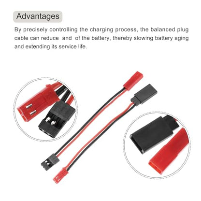 MECCANIXITY Battery Balance Plug Connector Cable JR Male Female Extension Cable Leads Extension Cable for RC Car Airplanes Remote Control 4Pcs