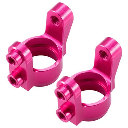 2PCS RC Aluminum Universal Front Rear Steering Knuckles Carrier Blocks Steering Cup Compatible with Sakura Cero Ultra 1/10 On Road Touring RC Car (Hot Pink) - color: Hot Pink