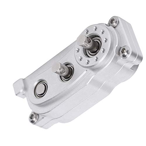 1/10 RC Transfer Case Replacement, Metal Chassis Frame Accessory, CNC Machined Aluminum Alloy Gearbox for 313mm Wheelbase Crawler Car, High Performance Upgrade Part with Anodized S (Silver) - color: Silver
