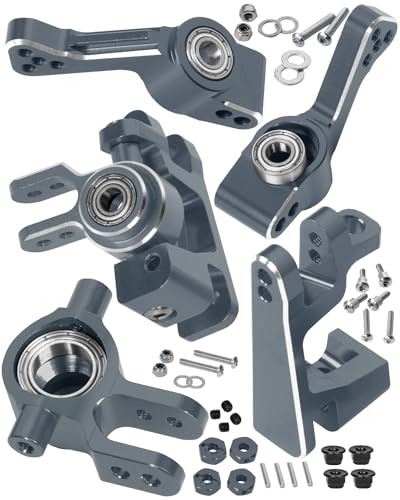 RC Alloy Caster Block,Steering Blocks,Rear Stub Axle Carriers Upgrades Part for 1/10 Slash 4WD(VXL),Titanium