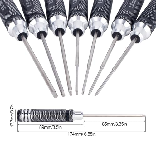 RC Hex Screwdriver Set 0.9mm - 3.0mm Allen Wrenches,Repair Tools Hexagon Screw Driver Kit for Traxxas Arrma Axial Losi Redcat RC Quadcopter Helicopter FPV Racing Drone - color: 8pcs Kit