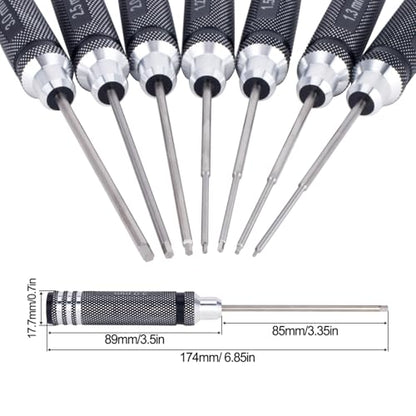 RC Hex Screwdriver Set 0.9mm - 3.0mm Allen Wrenches,Repair Tools Hexagon Screw Driver Kit for Traxxas Arrma Axial Losi Redcat RC Quadcopter Helicopter FPV Racing Drone - color: 8pcs Kit