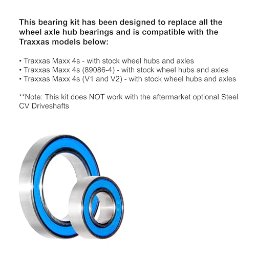 for Traxxas Maxx 4S (V1 and V2) 89086-4 - Wheel Hub Bearings Kit