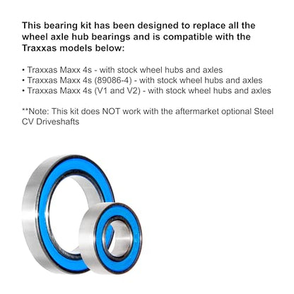 for Traxxas Maxx 4S (V1 and V2) 89086-4 - Wheel Hub Bearings Kit