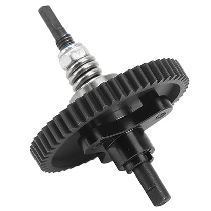 54T Spur Gear, Complete Slipper Clutch Assembly, Aluminum Alloy Gear Compatible with Stampede Rustle 4X4, HuanQi 727 (Black) - color: Black