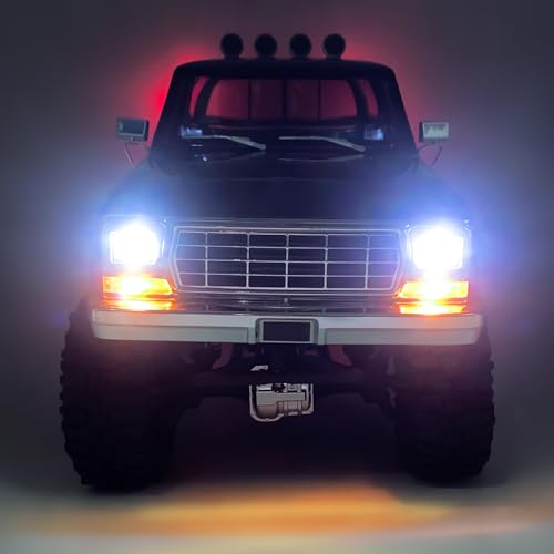 Resin RC Front & Rear LED Light Kits Headlight Taillight | Upgrade Parts, For 1/18 Tra-xxas TRX4M F150, RC Crawler Car