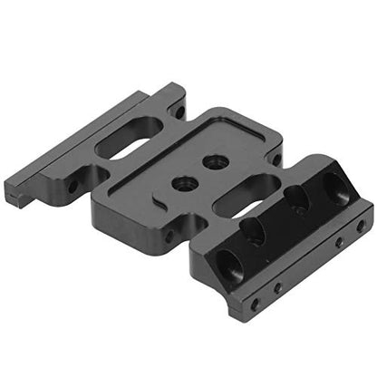 313mm Wheelbase Gearbox Chassis Frame, 1/10 RC Car Metal Upgrade Accessory, Aluminum Alloy Lightweight Base Support Plate with Anodized Finish for Remote Control Vehicles (Black) - color: Black