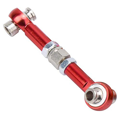 4Pcs Aluminum Alloy Steering Linkage Rods Upgrade Red, Compatible with HSP 94122 94123/10 RC Cars, Metal Arms Replacement Parts for Improved and Control - color: Red