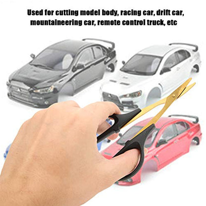 RC Scissors, Car Truck Shell Curved Scissors Model Body Cutting Trimming Accessory Tool RC Body Reamer Hole Puncher Curved Straight Scissors for RC Car
