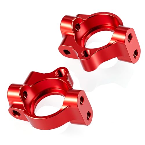 Aluminum Alloy Steering Knuckles Base Caster Blocks C Hubs Carrier Compatible with Tamiya VX01 1/10 RC Drift Car Upgrades Parts (Red) | Premium durable aluminum Performance Upgrade Simple Installation High precision CNC machined - color: Red