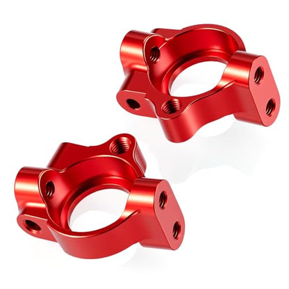 Aluminum Alloy Steering Knuckles Base Caster Blocks C Hubs Carrier Compatible with Tamiya VX01 1/10 RC Drift Car Upgrades Parts (Red) | Premium durable aluminum Performance Upgrade Simple Installation High precision CNC machined - color: Red