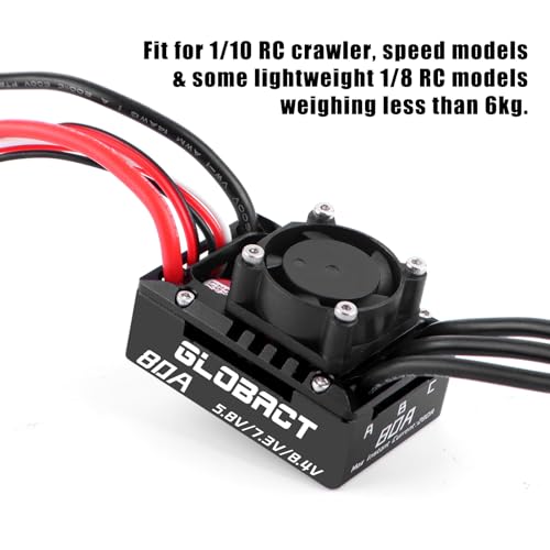 GLOBACT 80A Brushless ESC 2-3S Built-in Bluetooth ESC for TRX4 SCX10 1/10