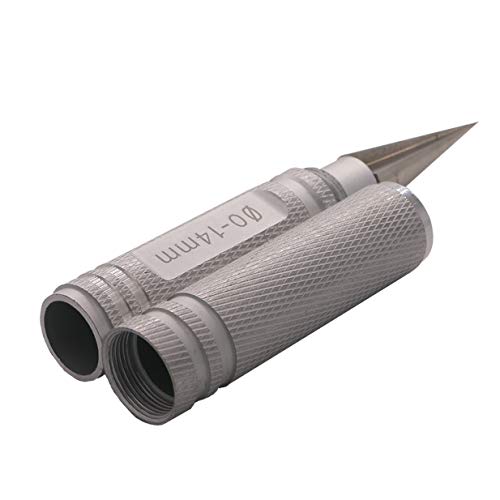 0-14mm Body Aluminum Reamer Hole Puncher with Protective Sleeve Hobby Tool Combo Set for RC Model Bodyshell Connector, Universal Opener Drill Tool(Silver)