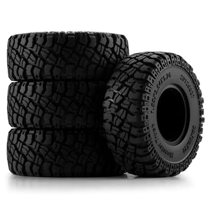 RCLIONS 1.55" Beadlock Tires with Foam Insert for AXIAL AX90069 MST JIMNY UTB18 RC Crawler Trail Truck Car Upgrade Parts