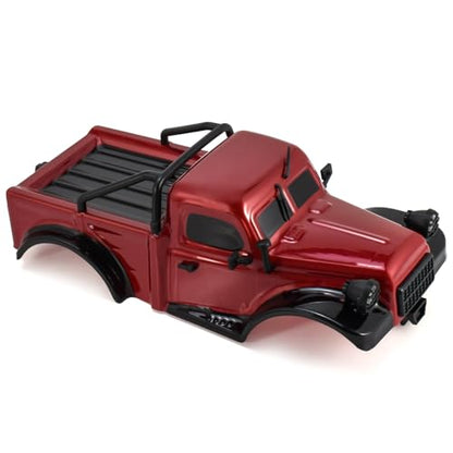 RC Truck Pickup Body Shell for 1/18 RC Crawler Car TRX4M Defender Bronco (Red) - color: Red