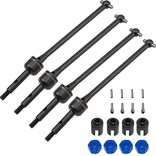 2Pairs Vgoohobby Steel Front Rear Drive Shaft CVD Driveshaft Compatible with 1/10 Traxxas Slash Rustler Stampede Hoss VXL 4X4 2WD RC Car