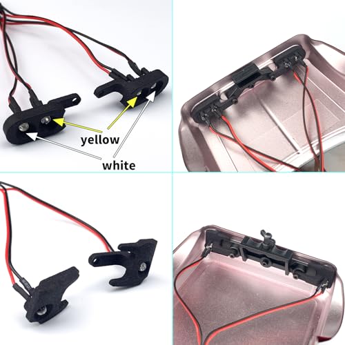 1:18th RC Car Light Kits Front Rear LED Lamp Upgrades for 1/18 Redcat Ascent Rock RC Crawler Car