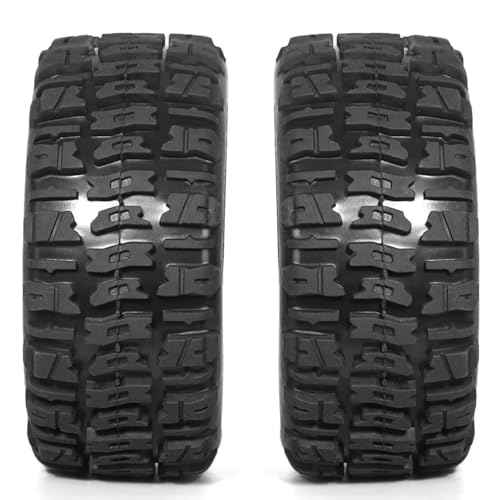 1/10 RC Short Course Truck Tires and Plastic Wheels 12mm Hex Off Road Front and Rear Tyres OD 115mm for 1:10 Scale Buggy Truck Car TRAXXAS Slash4X4 HuanQi 727 ARRMA SENTON 3S Losi 4PCS