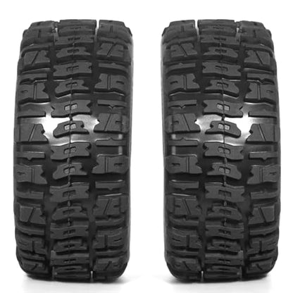 1/10 RC Short Course Truck Tires and Plastic Wheels 12mm Hex Off Road Front and Rear Tyres OD 115mm for 1:10 Scale Buggy Truck Car TRAXXAS Slash4X4 HuanQi 727 ARRMA SENTON 3S Losi 4PCS