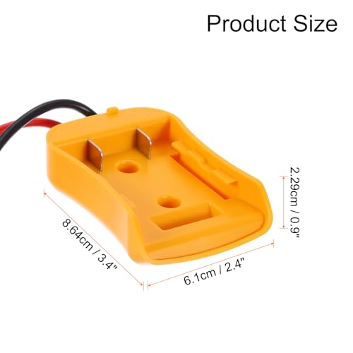 HARFINGTON Battery Adapter Converter for DIY Rc Car Truck Toys' 20V Battery, Battery Conversion Kit with 12AWG Wire, Wire Harness Connector, Yellow - color: Yellow