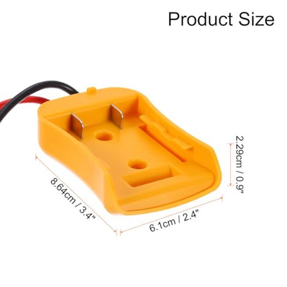 HARFINGTON Battery Adapter Converter for DIY Rc Car Truck Toys' 20V Battery, Battery Conversion Kit with 12AWG Wire, Wire Harness Connector, Yellow - color: Yellow