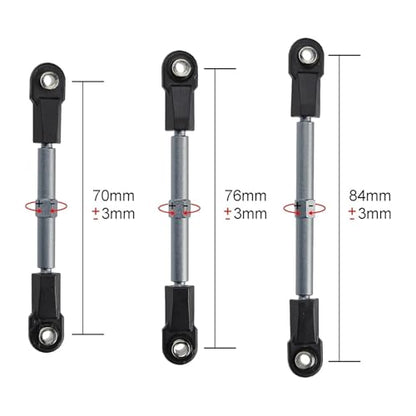 for Traxxas for Slash/Rustler/Hoss/Stampede/Bandit 2WD/4X4 1/10 Adjustable Aluminum Turnbuckles Camber Links W/Rod Ends Rc Parts - color: Gray