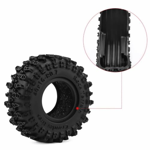 for SCX30 0.7" Swamp Claw Tires 40x16mm (1.57x0.63in) for Ascent-32 1/30 1/32 RC Crawler – Super Soft Sticky Rubber, Foam Inserts (4pcs)