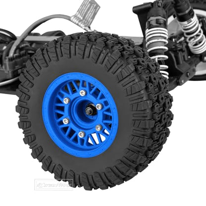 RC Wheels and Tires Truck Tires Short Course Tires for 1/10 Scale Car Arrm a Senton,Slash 2WD 4×4,Axia1,Rc 4wd,Red cat,Plastic Wheels Rubber Tires,4pcs,Navy Blue - color: Navy Blue(4pcs)