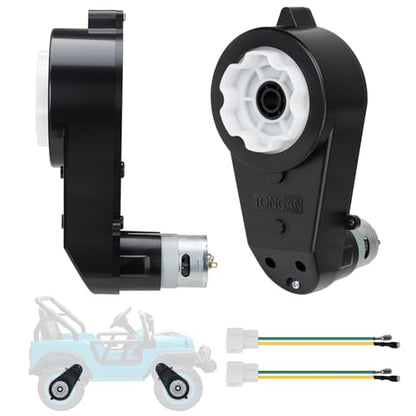 2Pcs 12V RS550 40000RPM Ride On Upgrade Motor Gearbox Powered Wheels Electric Motor High Speed Engine Jeep Upgrade Replacement Parts