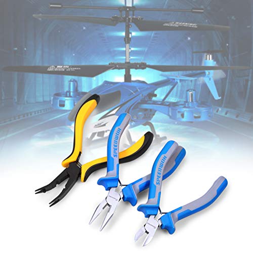 SPEEDWOX 3 Pcs RC Vehicle Tool Set: Diagonal, Long Nose, Ball Link Pliers for RC Helicopter, Plane, Car Repair & Modeling