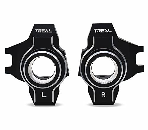 Treal Aluminum 7075 Front Steering Knuckles for Axial RBX10 Ryft - color: Black