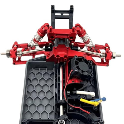 RC Crawlers Models for MJX for Hyper Go 14207 14208 1/14 Metal Adjustable Tie Rod Linkage Link Set RC Car Upgrade Parts Accessories Replacement(Red) - color: Red
