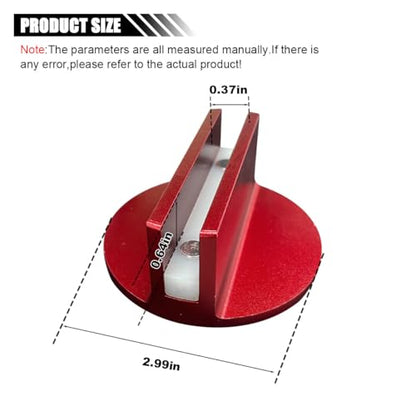 2PCS Universal Magnetic Jack Pad, 0.37" Slotted Aluminum Grooved Pad | Jack Puck Pinch, Pinch Weld Frame Rail Adapter with Large Slotted for Most Cars SUVs Trucks, Red - color: Red-2PCS