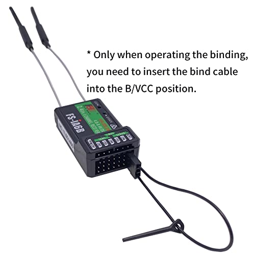 FLYSKY FS-iA6B Receiver 6 Channels for FS-i6 i6X i6S RC Transmitter | 2.4GHz AFHDS2A | PWM/PPM/i-Bus Output